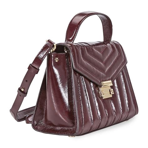 michael kors whitney satchel schwarz|Michael Kors Whitney Polished Leather Satchel .